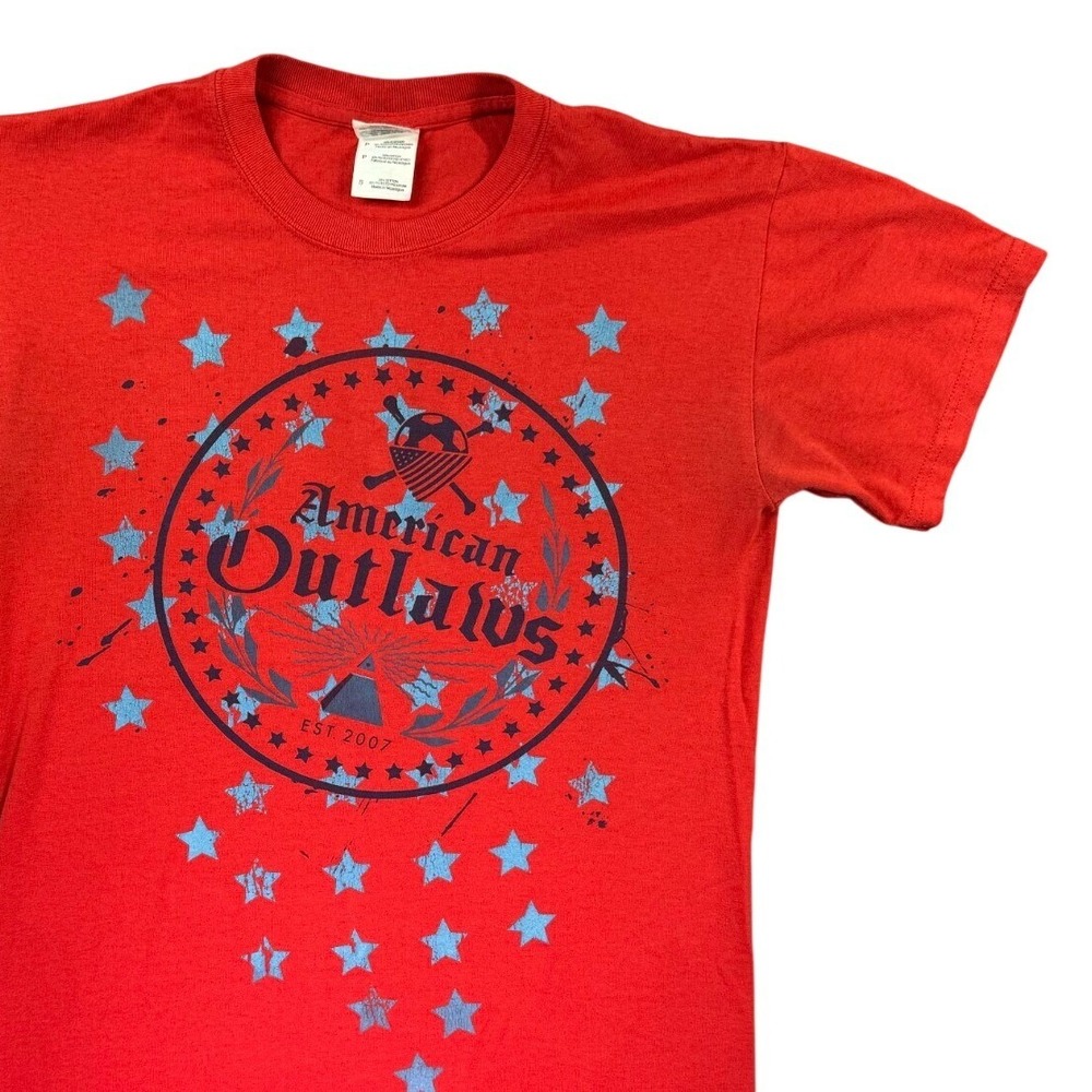 American Outlaws Shirt Men S Red USMNT Soccer Football Pulisic USA Graphic Tee